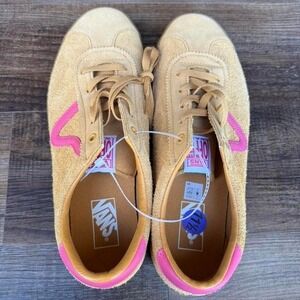Vans  Suede Honey Gold Fuchsia Pink Low Top Sneakers Mens 11.5